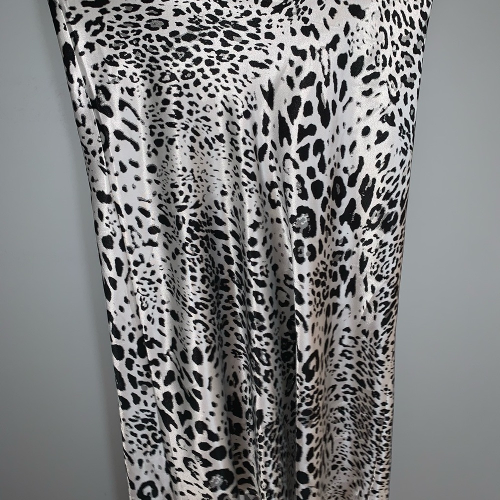 B&W Leopard Slip Skirt
